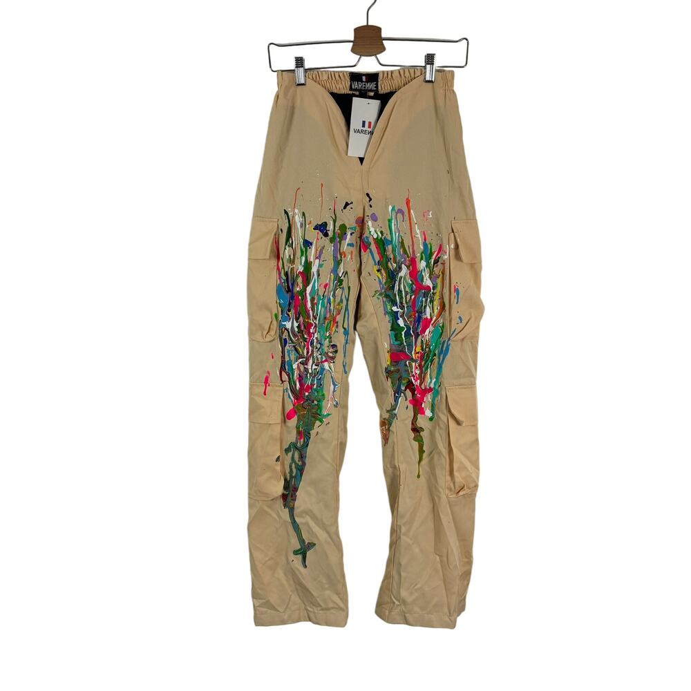 NWT Vareene Khaki V-Cut Pants Paint Splatter‎ Streetwear Y2K – $225 Orig